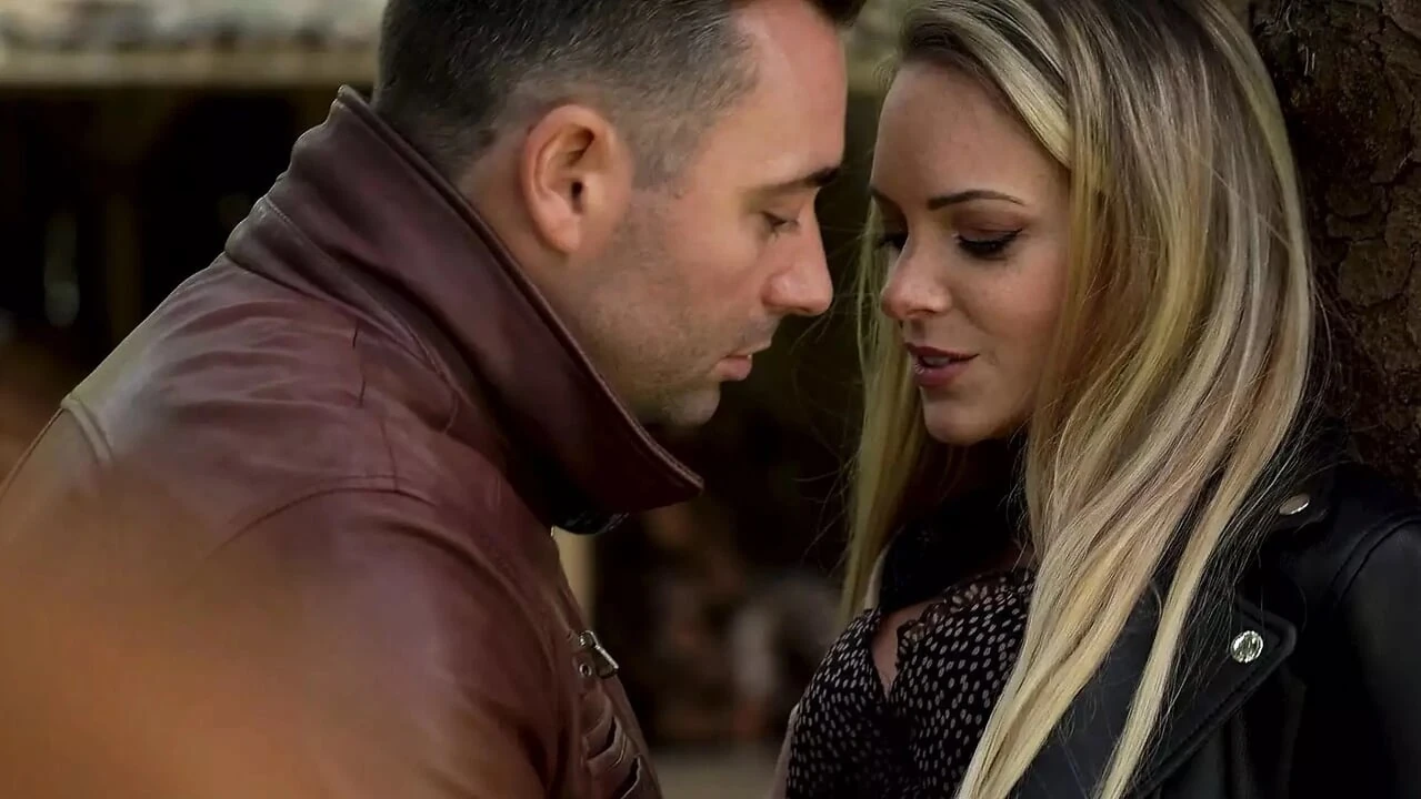 Wife sharing with a friend in a forest